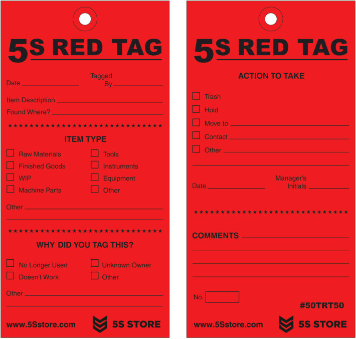 5S Red Tag