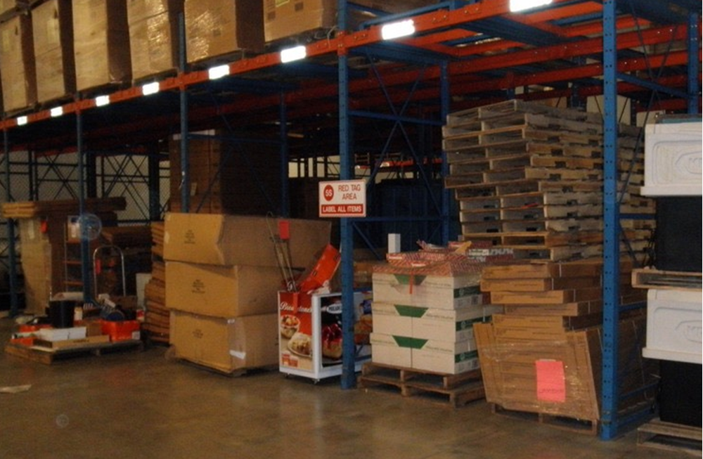 Designated Red Tag Area in a Warehouse