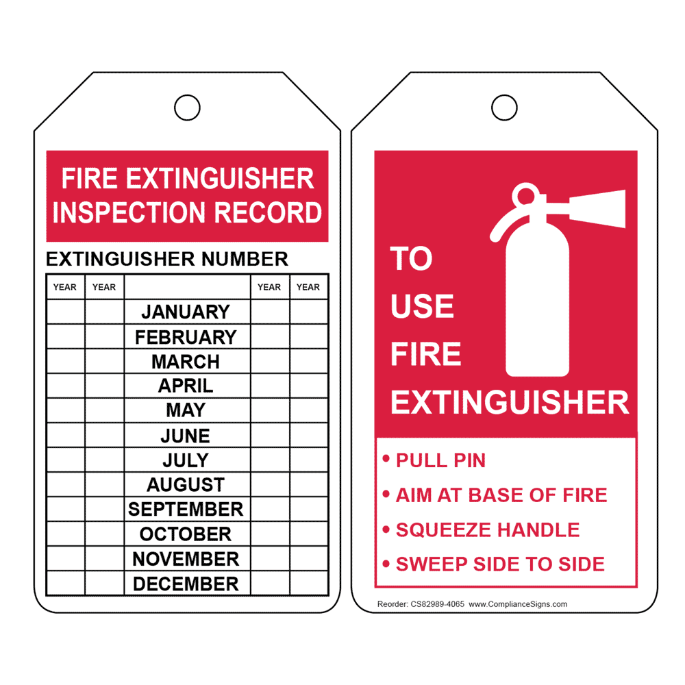 inspection tag example